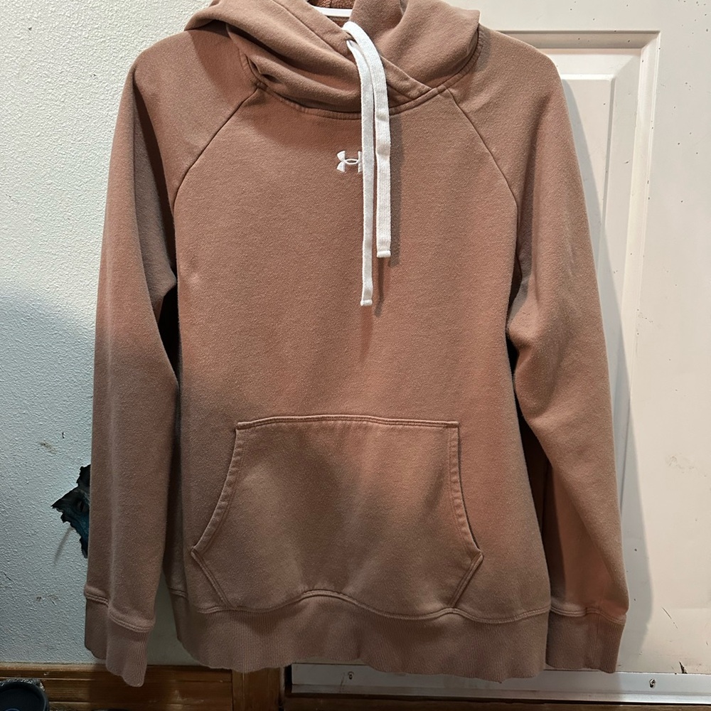 Under Armour Tan Hoodie with White Accents